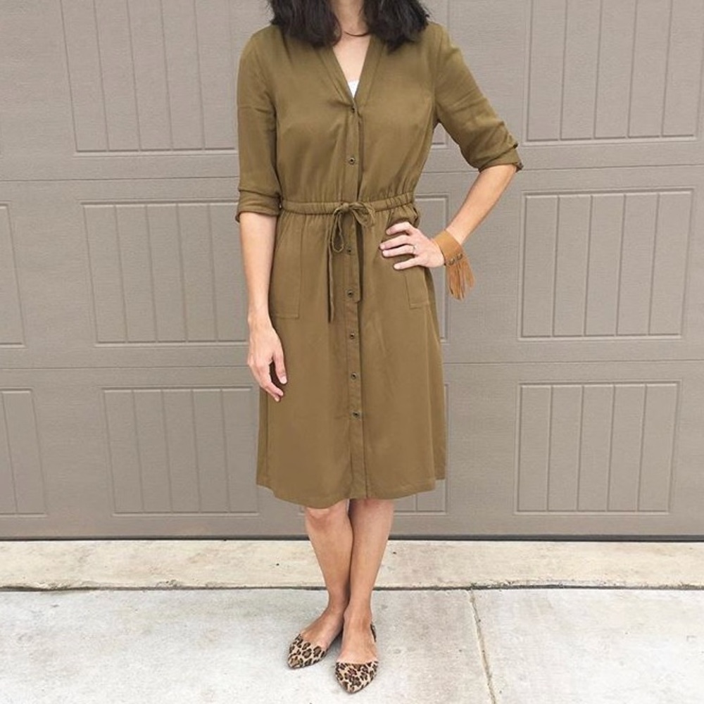 Olive green dress